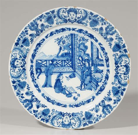 D8839 Blue And White Chinoiserie Plate Aronson Antiquairs Of