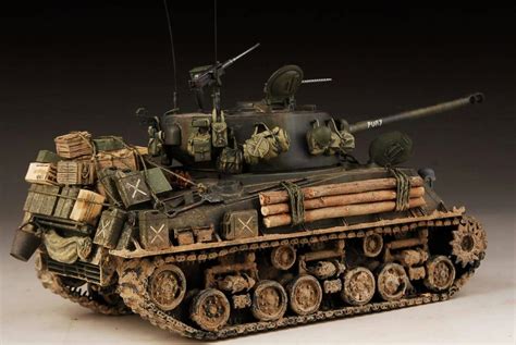 Papermau Ww2s Tank Sherman Fury M4a3e8 Paper Model By