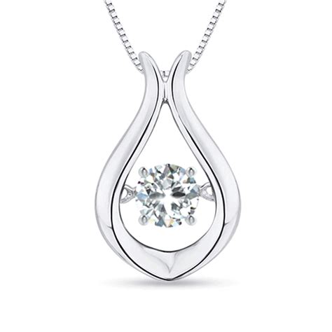 Rocking Diamond Solitaire Drop Pendant Angara