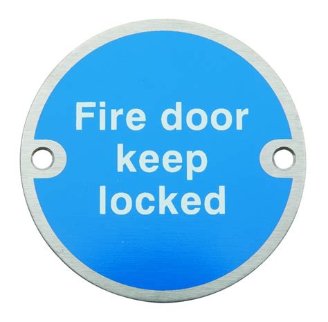 Hafele Fire Door Keep Locked 76mm Diameter Hukp 0105 25 Mandatory