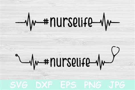 Nurse Life Svg Heartbeat Stethoscope Svg Gráfico Por