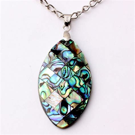 Xinshangmie Natural Abalone Shell Pendant Round Hollow Fashion Jewelry