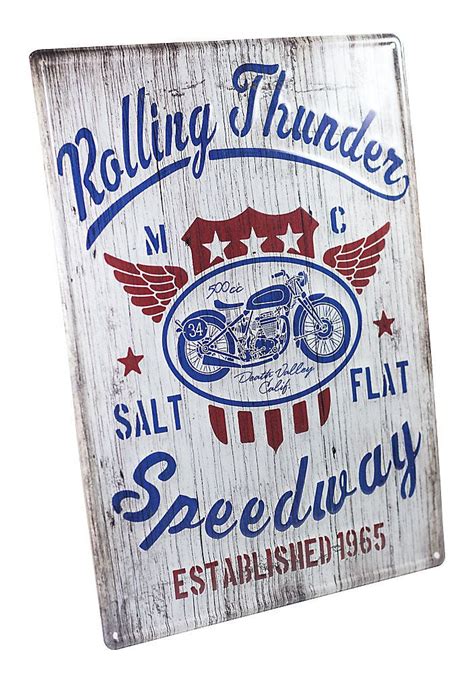 Wheelies Rolling Thunder Sign Cycle Gear