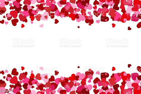 Flying Heart Confetti Valentines Day Background Romantic Love Simple