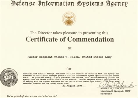 Editable Certificate Of Commendation Army Achievement Medal Certificate