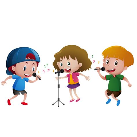 Dance Singing Clip Art Vector Singing Children Png Download 2100