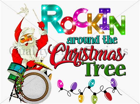 Transfer Design Download Rockin Around The Christmas Tree Etsy