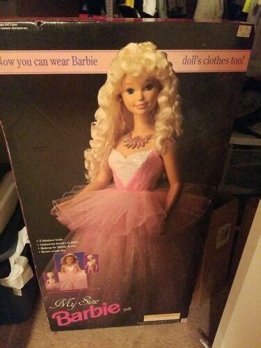 Vintage 1992 My Size Barbie Life Size Doll 3 Tall Nib Rare Sealed Mattel 3770362933