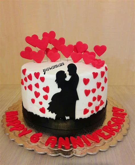 Romantic Simple Anniversary Cake Design Romantic Anniversary Cake