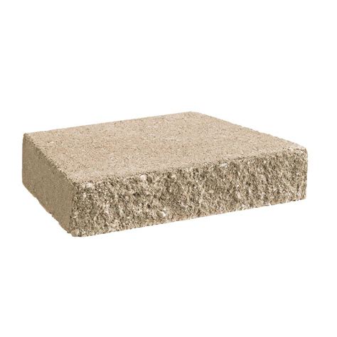2 38 In X 12 In Wall Cap Tan Concrete Retaining Wall Block 014016