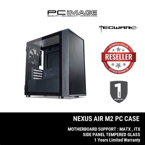 Tecware Nexus Air M Steel Atx Casing Black Shopee Malaysia