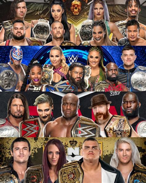 Current Champions Of Each Brand In The Wwe Rwwe