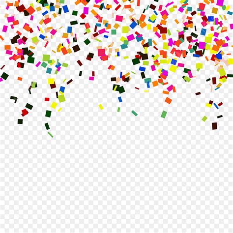 Confetes Coloridos Em Um Fundo Transparente PNG Colorido Confete