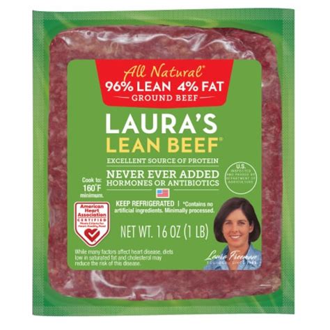 Laura S Lean Beef All Natural 96 Lean Ground Beef 16 Oz Kroger