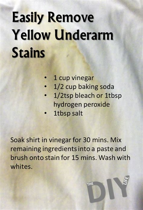 Remove Yellow Sweat Stains From Shirts The Diy Life House Cleaning