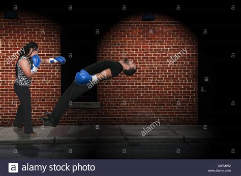 Female Boxing Knockout Punch Stock Photos And Female Boxing Knockout