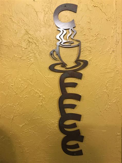 Metal Coffee Decor Rustic Coffee Wall Art Coffee Sign Etsy