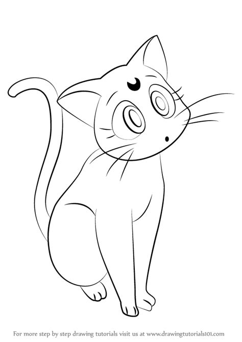 Learn How To Draw Luna From Sailor Moon Sailor Moon Step By Step