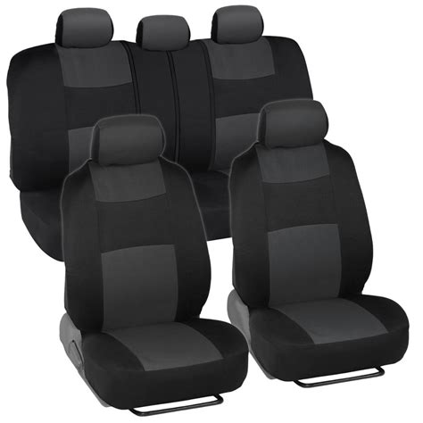 Car Seat Covers For Honda Civic Sedan Coupe Charcoal And Black Split