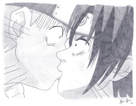 Naruto And Sasuke Kiss By Malleymalos On Deviantart