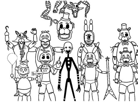 Five Nights At Freddy S Coloring Pages Printable