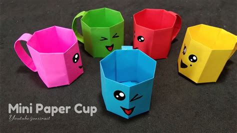 Diy Mini Paper Cup Paper Crafts For School Easy Kids Crafts Ideas