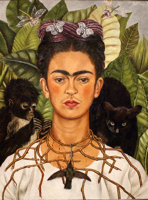 Frida kahlo selbstbildnis mit samtkleid, 1926. Frida Kahlo, Selbstbildnis mit Dornenhalsband - Selfportra ...