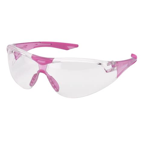 Elvex Sg 18c Slim Pink Avion Safety Glasses Pink Frame Clear Lens