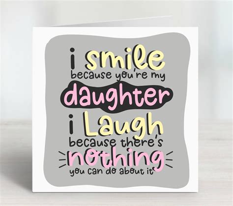 Daughter Birthday Card Funny Daughter Birthday Card Happy Etsy Uk