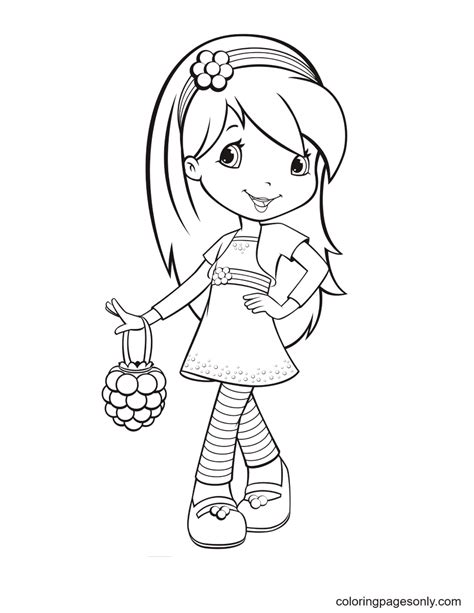 Cute Raspberry Torte Coloring Page Free Printable Coloring Pages