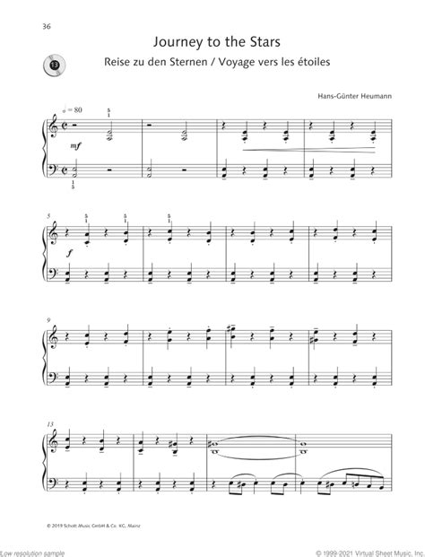 Journey To The Stars Sheet Music For Piano Solo