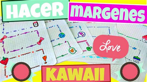Etiquetas para cuadernos de tapa dura. hacer margenes kawaii 💎 Sarish - YouTube