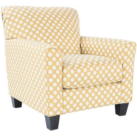 brindon dot accent chair by ashley furniture sunny and golden yellow accent chair with white