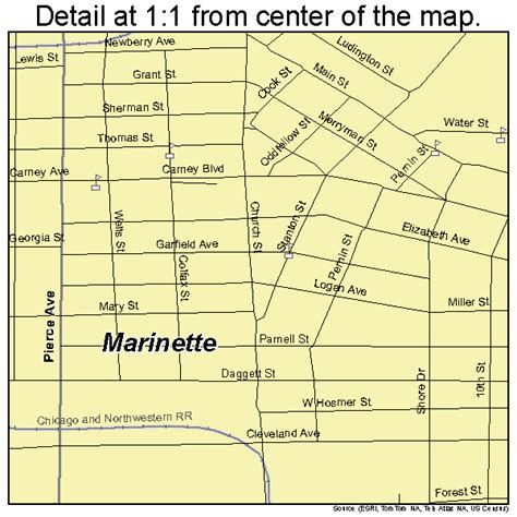 marinette county map
