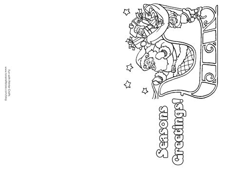 Christmas Card Coloring Pages Free - Coloring Home
