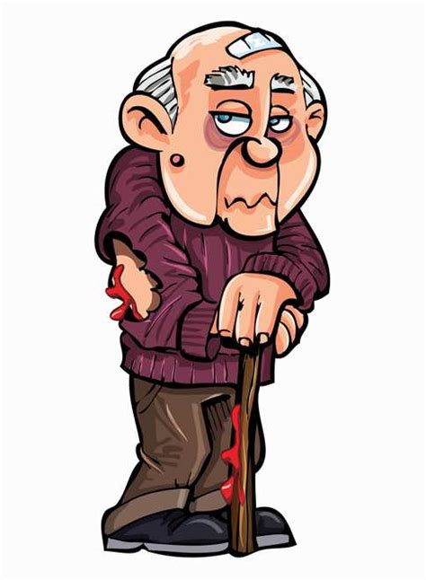 Sick Old Man Cartoon Clip Art Library