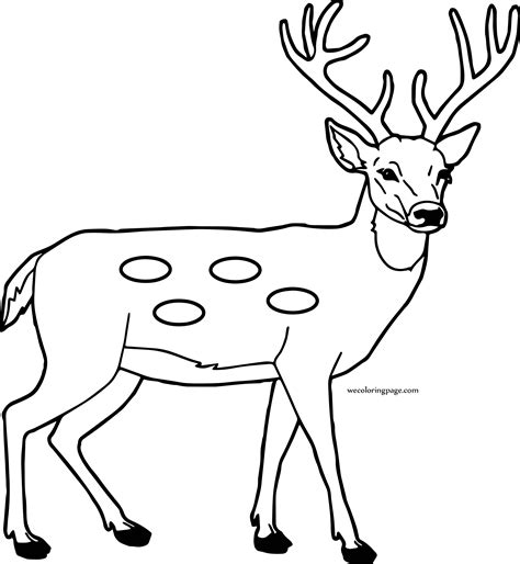 Cartoon Deer Spotted Deer Coloring Page