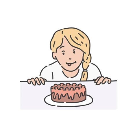 20 Clip Art Of A Woman Eating Cupcake Illustrations Royalty Free