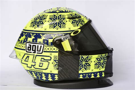 New Valentino Rossi Winter Test Replica Agv Helmet Visordown