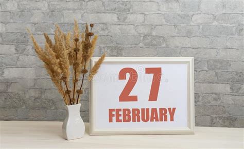 February 27 27th Day Of Month Calendar Date Stock Photo Image Of
