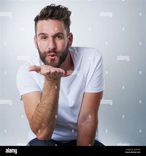 Young Man Blowing Kiss Hi Res Stock Photography And Images Alamy
