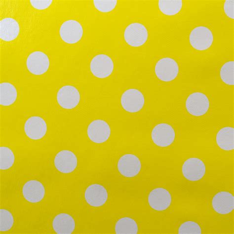 Yellow Polka Dot Vinyl Table Cover
