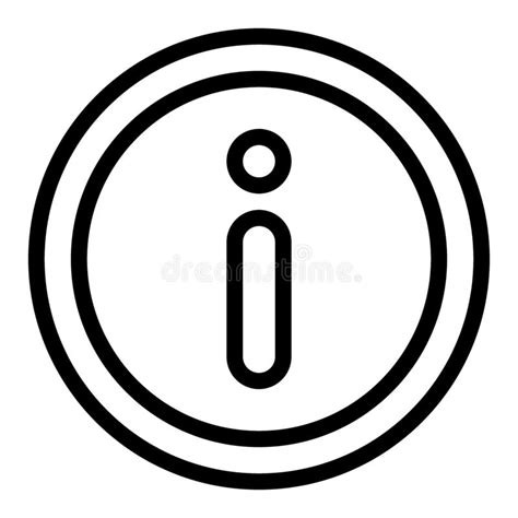 Information Symbol in Circle Line Icon. Info Sign Vector Illustration ...
