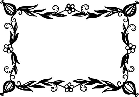 10 Rectangle Flower Frame Vector Png Transparent Svg