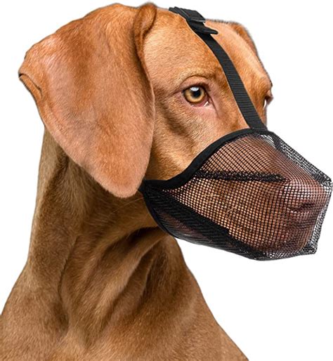 Lepark Dog Muzzle With Mesh Cover Muzzle For Small Medium