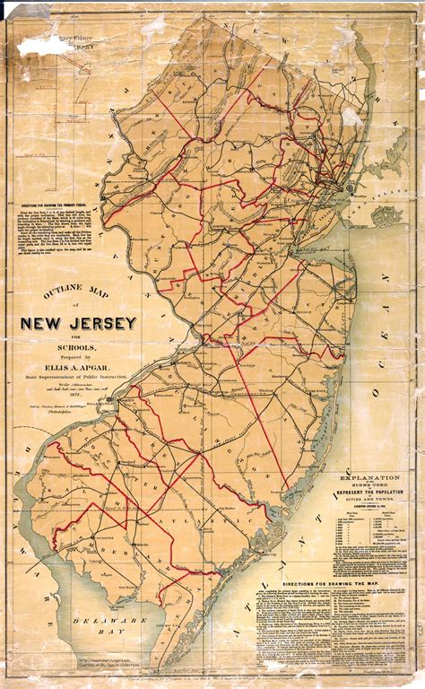 new jersey map - Free Large Images
