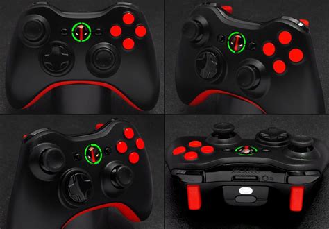 Microsoft Xbox 360 Black Red Deadpool Custom Wireless