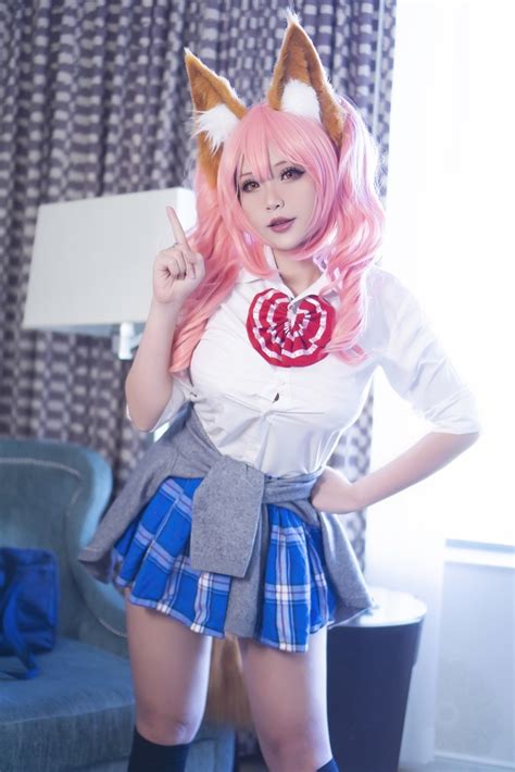 🔴 Hana Bunny Tamamo School Uniform Asia Pretty