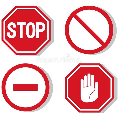 Vector Stop Icon Prohibited Passage Stop Sign Icon No