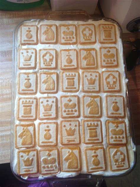 Start by lining the bottom of a 9×13 glass dish with pepperidge farm chessman cookies. I made the chessmen banana pudding 11X13 pan 5 bags ...